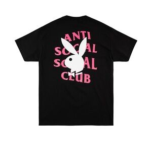 Anti Social Social Club x Playboy Remix T-Shirt 'Black' Size M